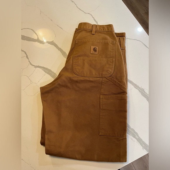 2 Carhartt 33x32 Brown Men’s Utility Work Pant Loose Fit - Picture 2 of 8
